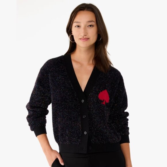 Kate Spade Spade Logo Sparkle Cardigan Size XS